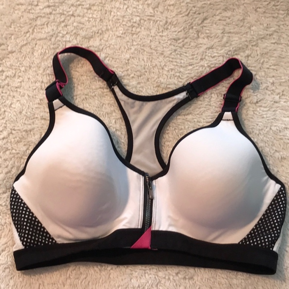 Maidenform Black, White, and Pink Sports Bra